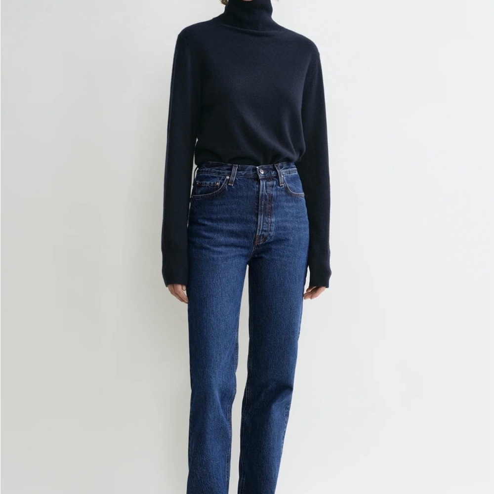 Toteme Dark Blue Straight Leg Jeans